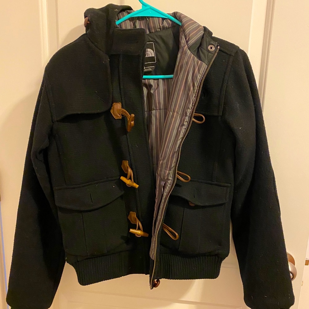 North Face cropped Peacoat